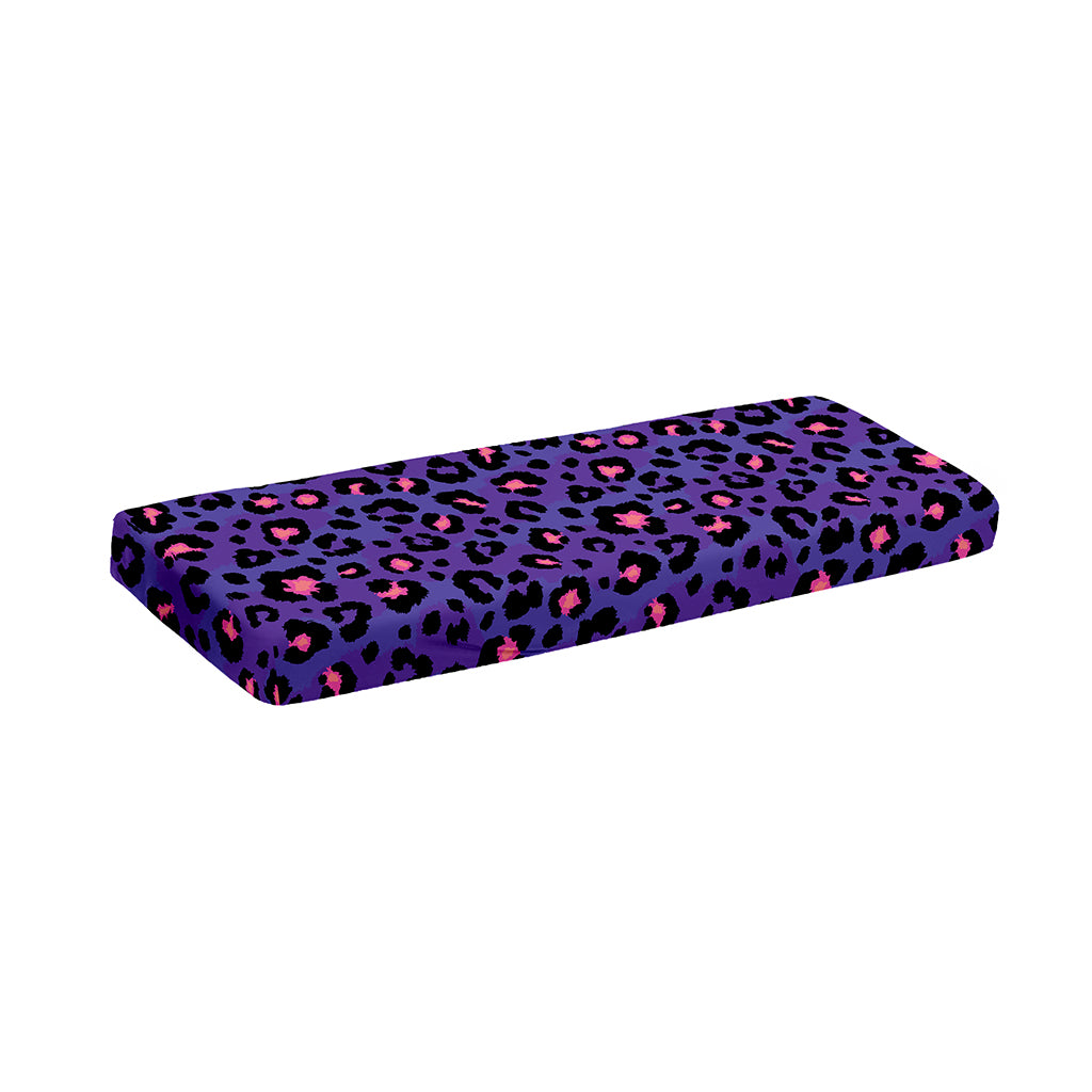 Purple And Pink Leopard Print Piano Keyboard Cover