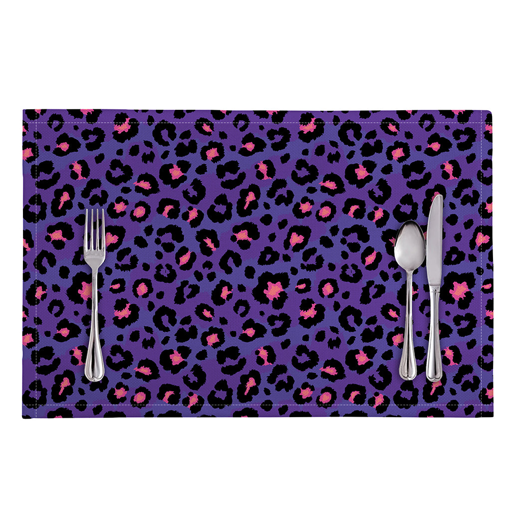 Purple And Pink Leopard Print Placemat