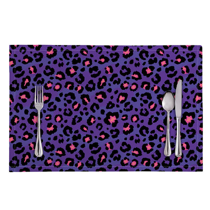 Purple And Pink Leopard Print Placemat