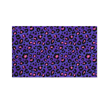 Purple And Pink Leopard Print Polyester Flag