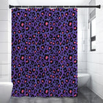 Purple And Pink Leopard Print Premium Shower Curtain