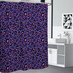 Purple And Pink Leopard Print Premium Shower Curtain