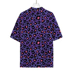 Purple And Pink Leopard Print Rayon Hawaiian Shirt