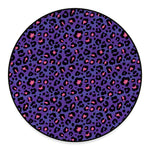 Purple And Pink Leopard Print Round Floor Mat