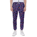 Purple And Pink Leopard Print Joggers