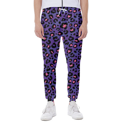 Purple And Pink Leopard Print Scuba Joggers