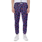 Purple And Pink Leopard Print Scuba Joggers