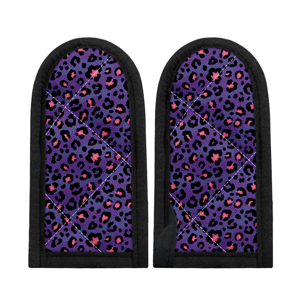 Purple And Pink Leopard Print Skillet Handle Cover