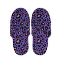 Purple And Pink Leopard Print Slippers