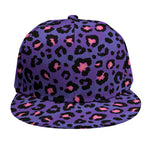 Purple And Pink Leopard Print Snapback Cap