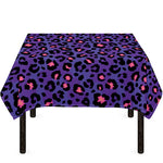 Purple And Pink Leopard Print Tablecloth