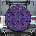 Purple And Pink Leopard Print Tire Cover