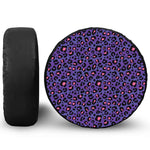 Purple And Pink Leopard Print Tire Cover