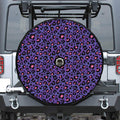 Purple And Pink Leopard Print Tire Cover With Camera Hole