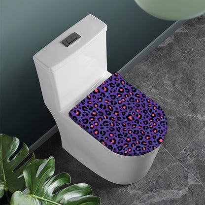 Purple And Pink Leopard Print Toilet Lid Cover