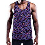 Purple And Pink Leopard Print Training Tank Top