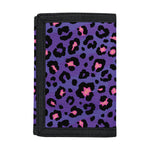 Purple And Pink Leopard Print Trifold Wallet