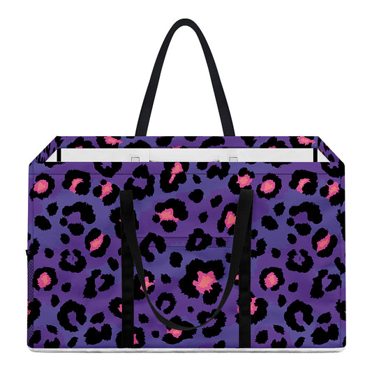 Purple And Pink Leopard Print Utility Tote Bag