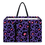 Purple And Pink Leopard Print Utility Tote Bag
