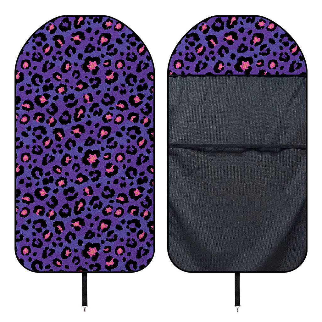 Purple And Pink Leopard Print Waterproof Car Seat Cover