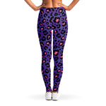 Purple And Pink Leopard Print Women's Leggings