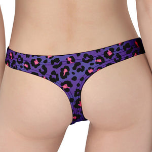 Purple And Pink Leopard Print Women's Thong