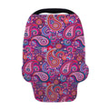 Purple And Pink Paisley Pattern Print Baby Seat Cover