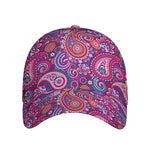 Purple And Pink Paisley Pattern Print Baseball Cap