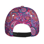 Purple And Pink Paisley Pattern Print Baseball Cap