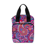 Purple And Pink Paisley Pattern Print Bible Tote Bag