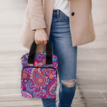 Purple And Pink Paisley Pattern Print Bible Tote Bag