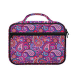 Purple And Pink Paisley Pattern Print Briefcase Bible Bag