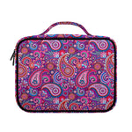 Purple And Pink Paisley Pattern Print Briefcase Bible Bag