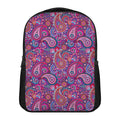Purple And Pink Paisley Pattern Print Casual Backpack