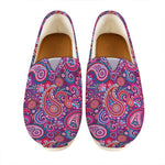 Purple And Pink Paisley Pattern Print Casual Shoes