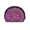 Purple And Pink Paisley Pattern Print Coin Purse