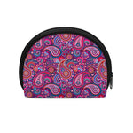 Purple And Pink Paisley Pattern Print Coin Purse
