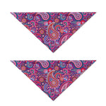 Purple And Pink Paisley Pattern Print Dog Bandana