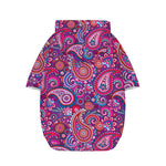 Purple And Pink Paisley Pattern Print Dog Zip Up Hoodie