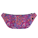 Purple And Pink Paisley Pattern Print Fanny Pack