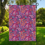 Purple And Pink Paisley Pattern Print Garden Flag