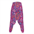 Purple And Pink Paisley Pattern Print Hammer Pants