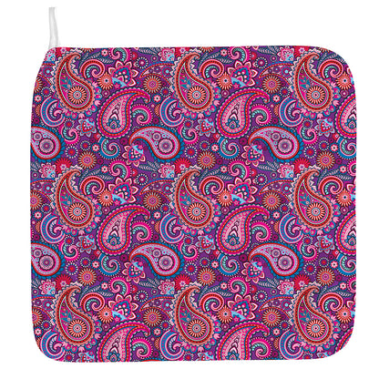 Purple And Pink Paisley Pattern Print Hand Towel