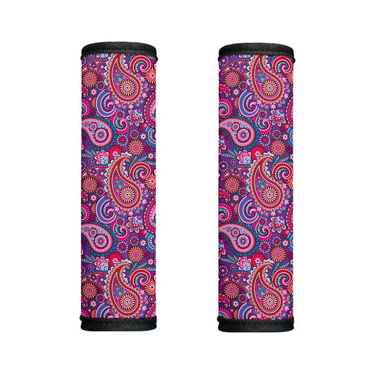 Purple And Pink Paisley Pattern Print Handle Covers