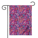 Purple And Pink Paisley Pattern Print House Flag