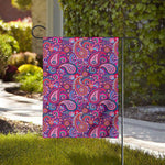 Purple And Pink Paisley Pattern Print House Flag