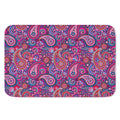 Purple And Pink Paisley Pattern Print Indoor Door Mat