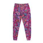 Purple And Pink Paisley Pattern Print Jogger Pants