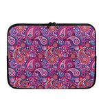 Purple And Pink Paisley Pattern Print Laptop Sleeve