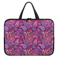 Purple And Pink Paisley Pattern Print Laptop Sleeve With Handle